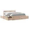 vidaXL Bed with Drawers and Mattress 140x200 cm Solid Wood Pine