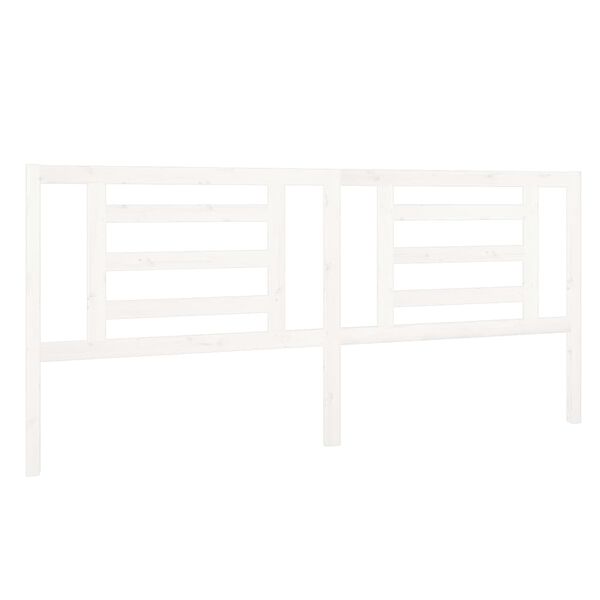 vidaXL Bed Headboard White 206x4x100 cm Solid Pine Wood