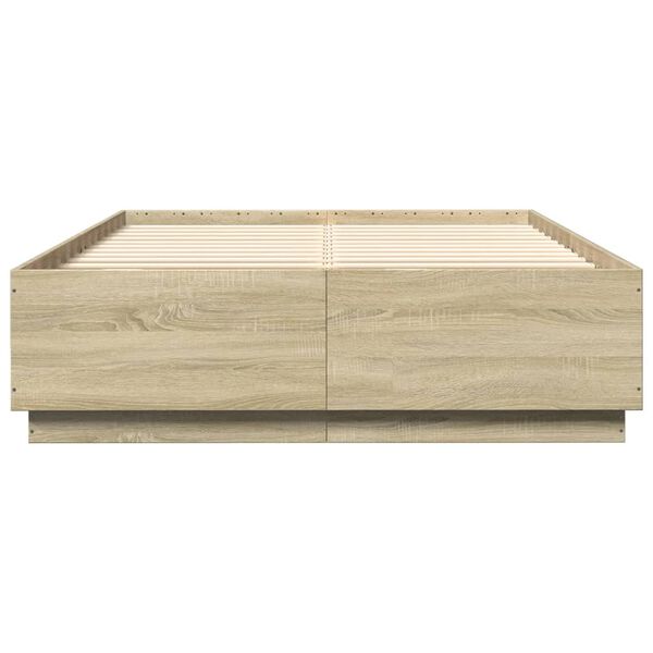 vidaXL Bed Frame without Mattress Sonoma Oak 140x200 cm