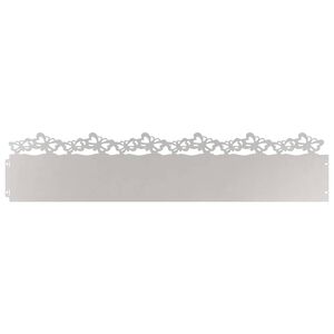 vidaXL Lawn Edgings 10 pcs 103 x 0.05 x 22 cm Stainless Steel Silver