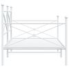 vidaXL Day Bed without Mattress White 100x190 cm Steel