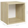 vidaXL 5 Piece TV Cabinet Set White and Sonoma Oak Engineered Wood