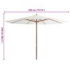 vidaXL Garden Parasol with Wooden Pole 350 cm Sand White