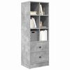 vidaXL Highboard with Drawer Concrete Grey 45.5 x 34 x 127 cm