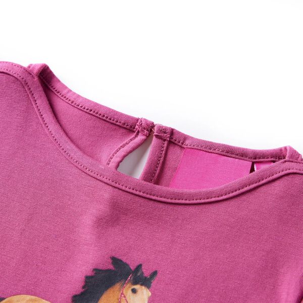 Kids' T-shirt with Long Sleeves Raspberry 92