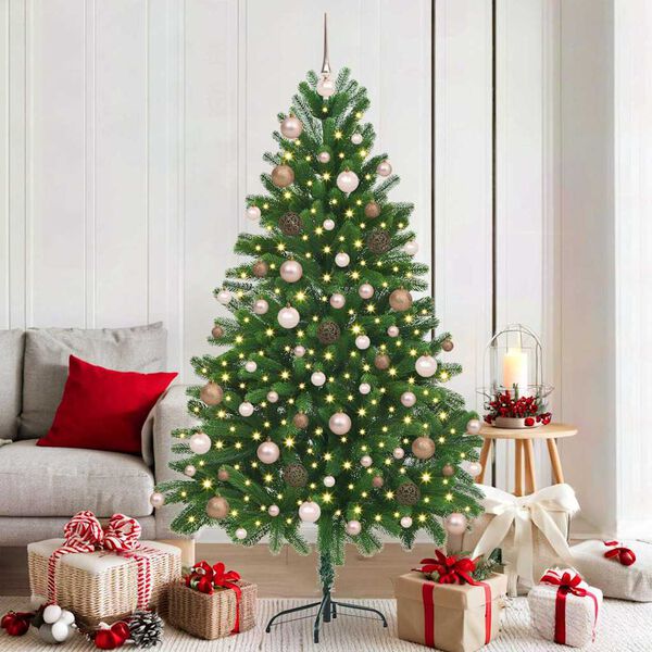 vidaXL Christmas Tree with 300 LEDs with Stand Green 180 cm PE
