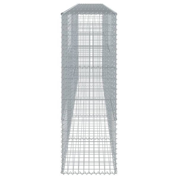 vidaXL Gabion Basket with Cover 500x50x150 cm Galvanised Iron