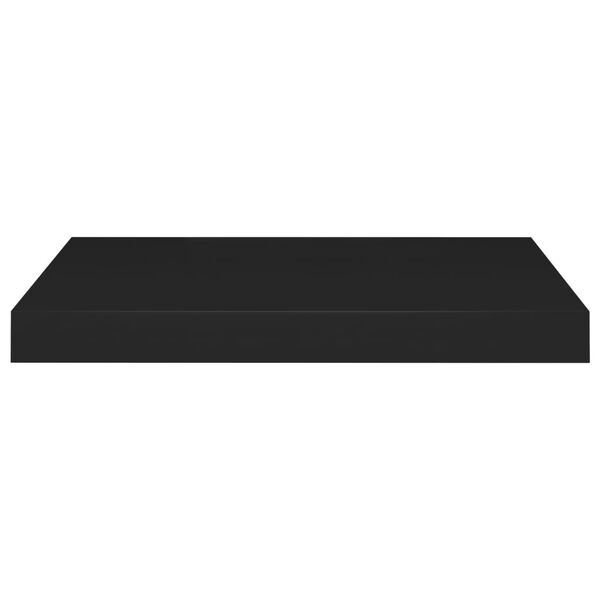 vidaXL Floating Wall Shelves 2 pcs Black 50x23x3.8 cm MDF