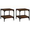 vidaXL Side Tables 2 pcs Brown Oak 40x40x40 cm Engineered Wood