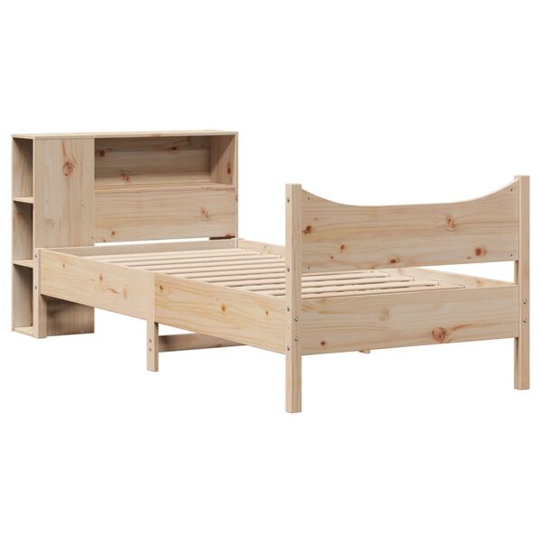 vidaXL Bed Frame without Mattress 75x190 cm Small Single Solid Wood Pine