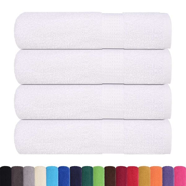 vidaXL Shower Towels "FROGN" 4 pcs White 70x140 cm 360 gsm