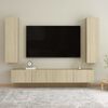 vidaXL 4 Piece TV Cabinet Set Sonoma Oak Engineered Wood