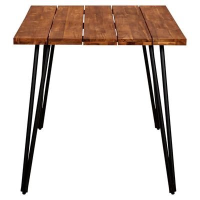 vidaXL Garden Table with Hairpin Legs 140x80x75 cm Solid Acacia Wood