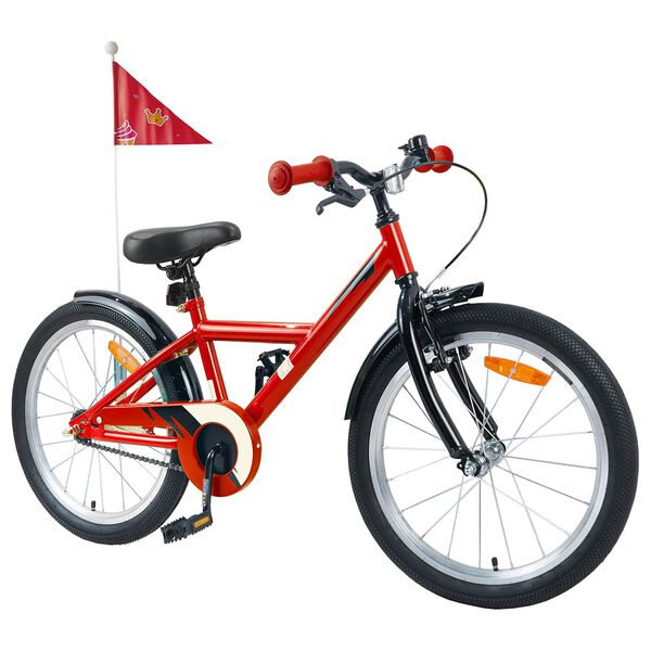 vidaXL Kids Bike 18'' for 5-7 Years Old Red