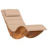 vidaXL Sun Lounger with Cushion 2-person 2 pcs Brown Solid Acacia Wood