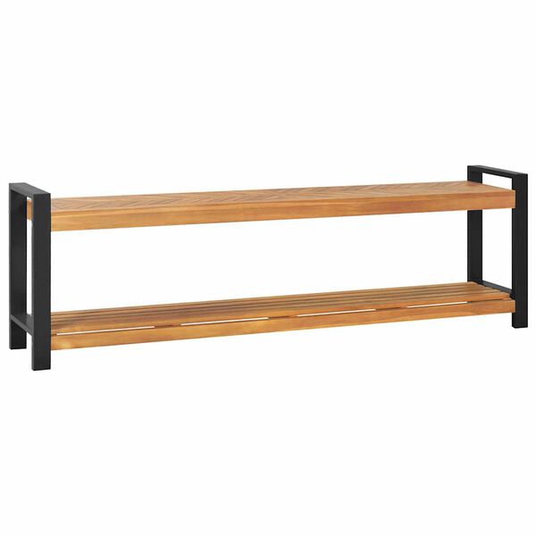 vidaXL Bench with Storage Brown 160 x 30 x 50 cm Solid teak wood