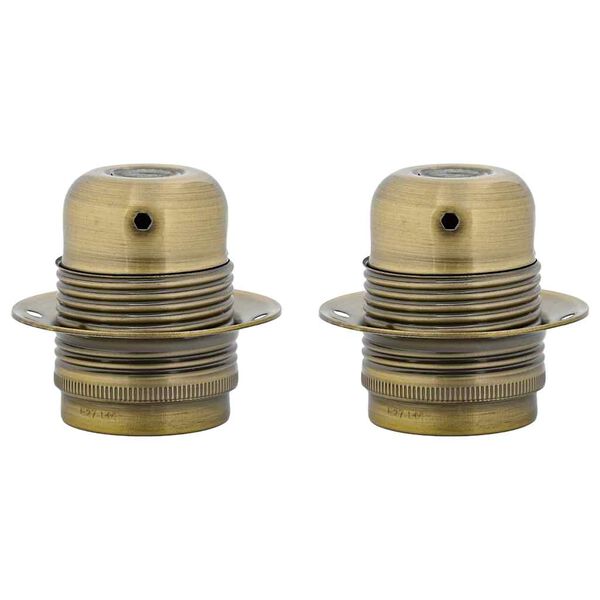 vidaXL Lamp Holders 2 pcs Bronze E27