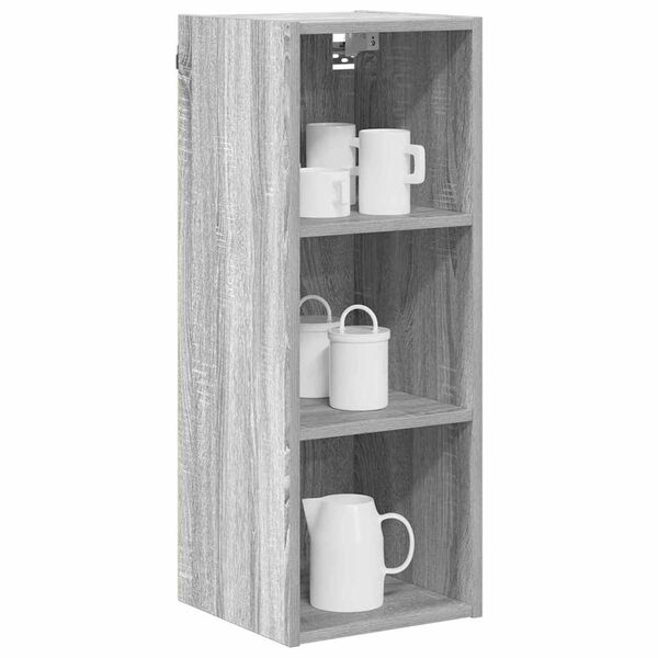 vidaXL Hanging Cabinet Grey Sonoma 30 x 29.5 x 80 cm Engineered Wood
