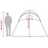 vidaXL Family Tent Dome 6-Person Grey and Orange Waterproof