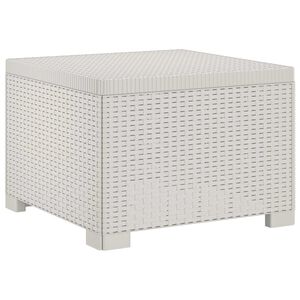 vidaXL 1-Seater Garden Sofa Rattan Look PP White