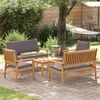 vidaXL Garden Sofa Set 5 pcs Brown 75 x 45 x 38cm Solid Acacia wood