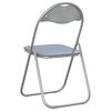 vidaXL Folding Chair 2 pcs Grey 48 x 43.5 x 81 cm Faux Leather