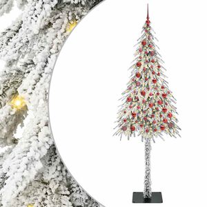 vidaXL Christmas Tree with 300 LEDs White 210 cm PE and Steel