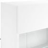 vidaXL TV Wall Cabinet with LED Lights White 98.5x30x60.5 cm