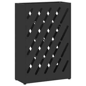 vidaXL Umbrella Stand Black 28 x 12 x 41 cm Steel