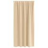 vidaXL Blackout Curtains with Rings 2 pcs Cream 175 x 140 cm Polyester