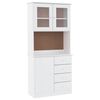 vidaXL Highboard "ALTA" White 77x35x165 cm Solid Wood Pine