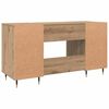 vidaXL Desk with Shelf Artisan oak 140 x 50 x 75 cm Engineered wood