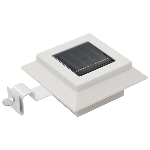 vidaXL Outdoor Solar Lamps 12 pcs LED Square 12 cm White
