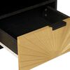 vidaXL Coffee Table Black and Gold 80 x 54 x 40 cm Solid mango wood