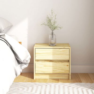 vidaXL Bedside Cabinet 40x30.5x35.5 cm Solid Pine Wood
