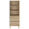 vidaXL Highboard Sonoma Oak 40x36x110 cm Engineered Wood