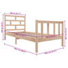 vidaXL Bed Frame without Mattress Solid Wood 100x200 cm (810072+814179)