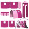 vidaXL Kids'Loft Bed Frame White and Pink 74.5 x 190 cm Metal