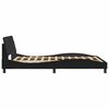 vidaXL Bed Frame "Dover" Black 135x190 cm Double Velvet