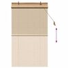 vidaXL Roller Blind with Curtains Manual Brown 90 x 160 cm Bamboo
