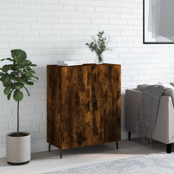 vidaXL Sideboard Smoked Oak 69.5x34x90 cm Engineered Wood