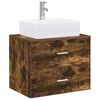 vidaXL Bathroom Furniture Set Smoked Oak Engineered Wood