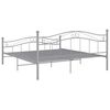 vidaXL Bed Frame without Mattress Grey Metal 180x200 cm Super King