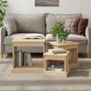 vidaXL Coffee Tables 3 pcs Sonoma Oak Engineered Wood