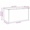 vidaXL Outdoor Storage Box Silver 100 x 50.5 x 50 cm Steel