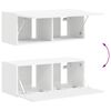 vidaXL TV Cabinet Set Wall-mounted 4 pcs White Engineered Wood