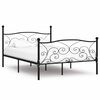 vidaXL Bed Frame | Black | Metal, Plywood | Double | Classic/Traditional
