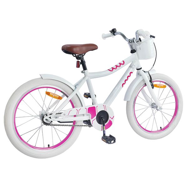 vidaXL Kids Bike 18'' for 5-7 Years Old White