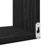 vidaXL Wall Shelf 2 pcs Black Oak 40 x 40 x 49.5 cm Engineered Wood