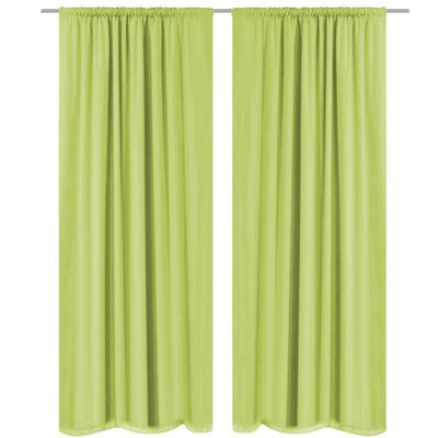vidaXL Blackout Curtains 2 pcs Double Layer 140x245 cm Green